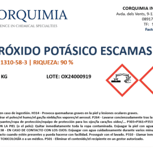 Hidróxido de potasio escamas | Potasa cáustica