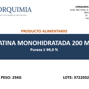 Creatina Monohidratada 200 Mesh