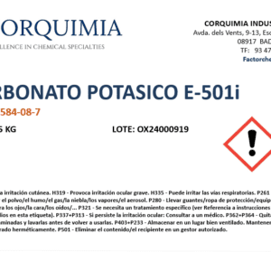 Carbonato de potasio E-501i